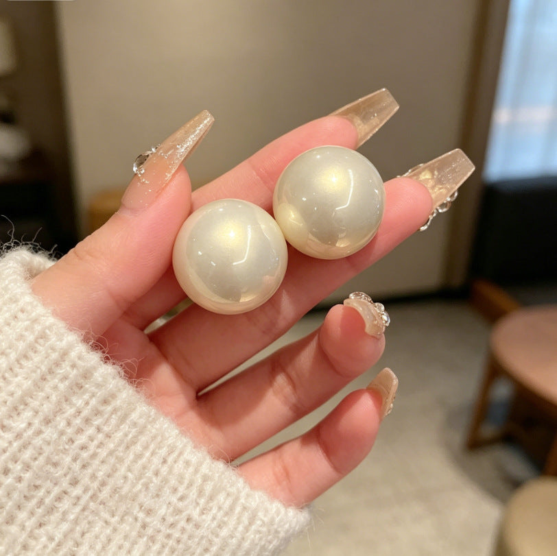 Heart Shape Tassel Earrings For Women With Copper Studs, Electroplated Alloy And Artificial Pearl Inlay