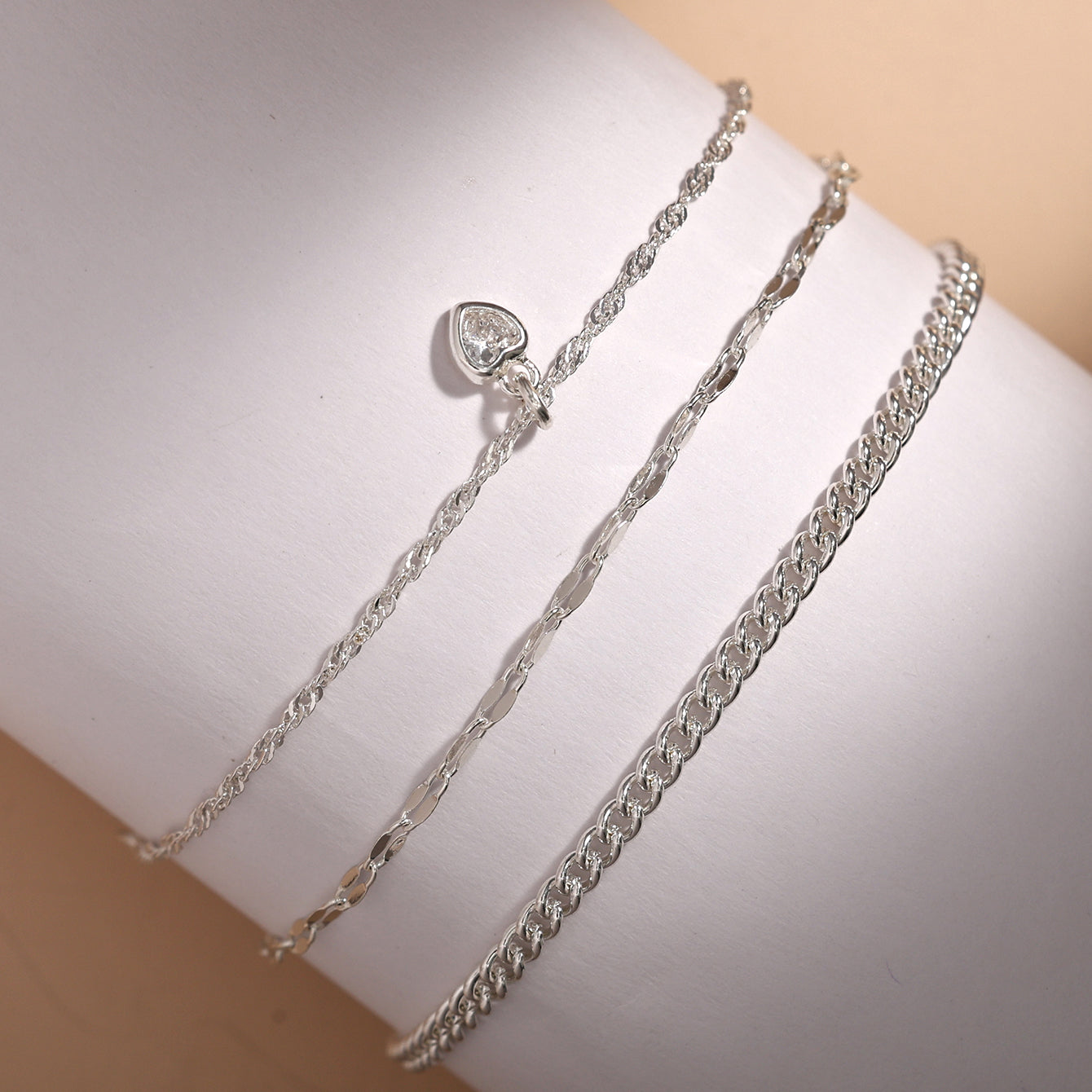 Hypoallergenic Copper Cross Bracelet For Women With White K Plated Finish And Cubic Zirconia Inlay On Cuban Link Chain