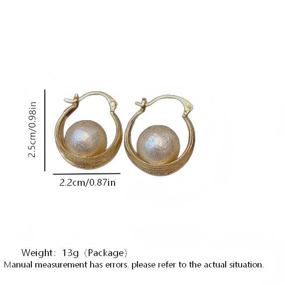 Heart Shape Tassel Earrings For Women With Copper Studs, Electroplated Alloy And Artificial Pearl Inlay