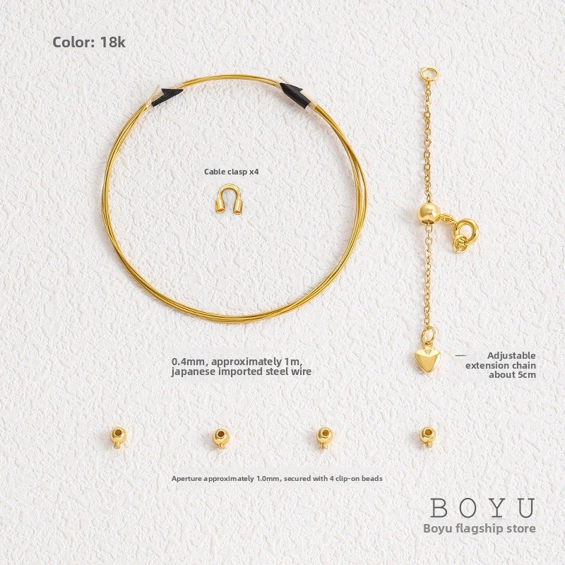 Original Design Copper Rope Jewelry Accessory With Gold Finish Featuring OT Toggle Clasp Closure