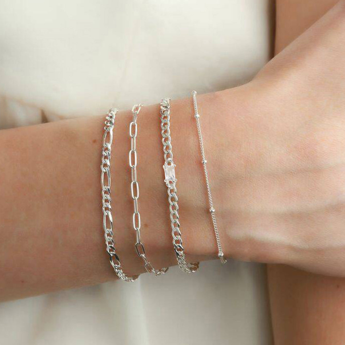 Hypoallergenic Copper Cross Bracelet For Women With White K Plated Finish And Cubic Zirconia Inlay On Cuban Link Chain