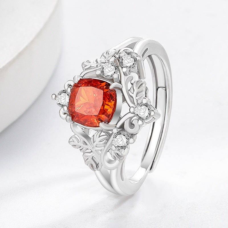 Faceted Grain Open Rings For Women In Copper With Real Gold Plated Finish, Available In Multicolor