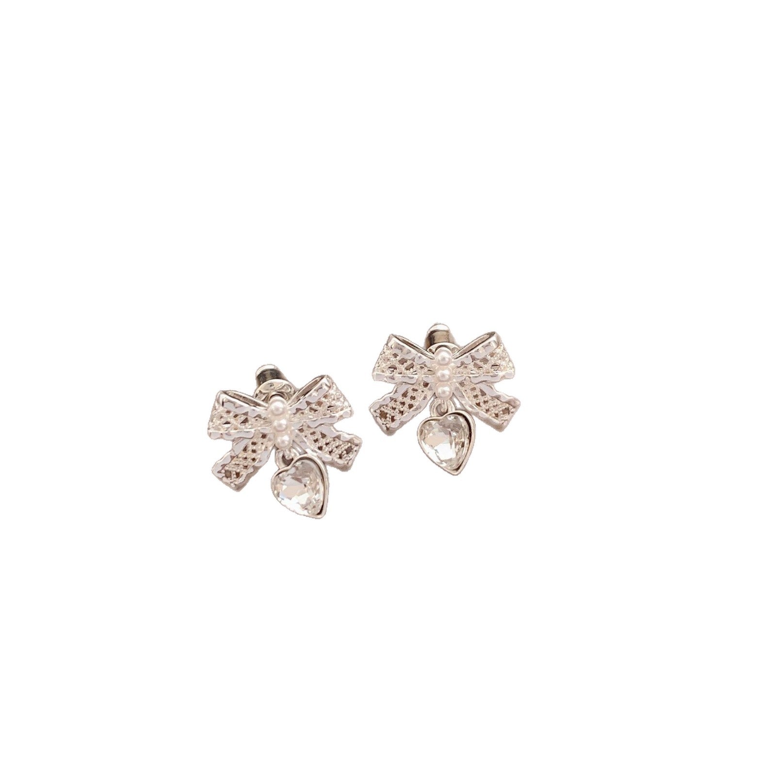Heart Shape Stud Earrings For Women In Sweet Style With 925 Sterling Silver Posts And Real Gold Plated Copper