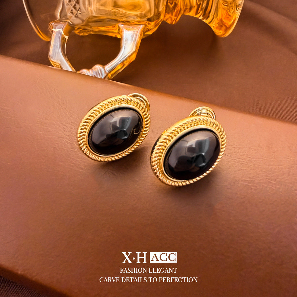 Elegant Heart Shape Clip Earrings For Women In Gold Alloy With Electroplated Finish And Artificial Pearl Inlay