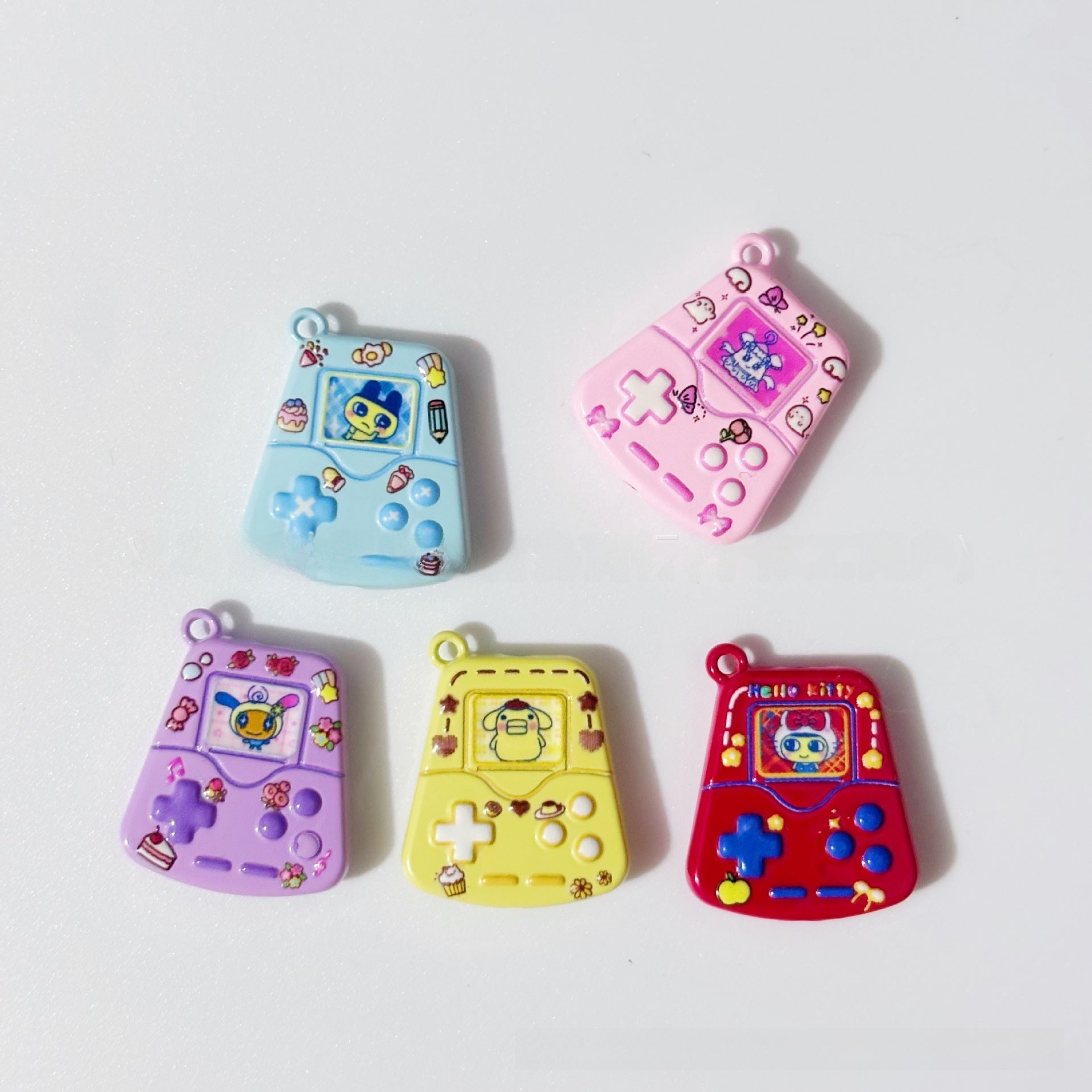 Game Console Pendant Made Of Zinc With Stoving Varnish, Featuring Sweet Style In Natural Pink Jewelry Accessories