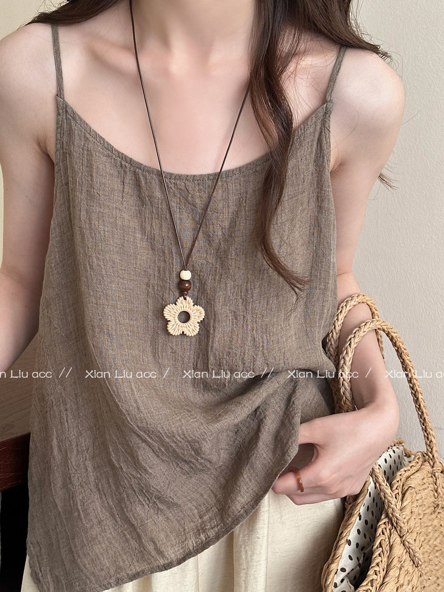 Bohemian Flowers Pendant Necklace For Women In Mixed Materials, Perfect For Daily Wear