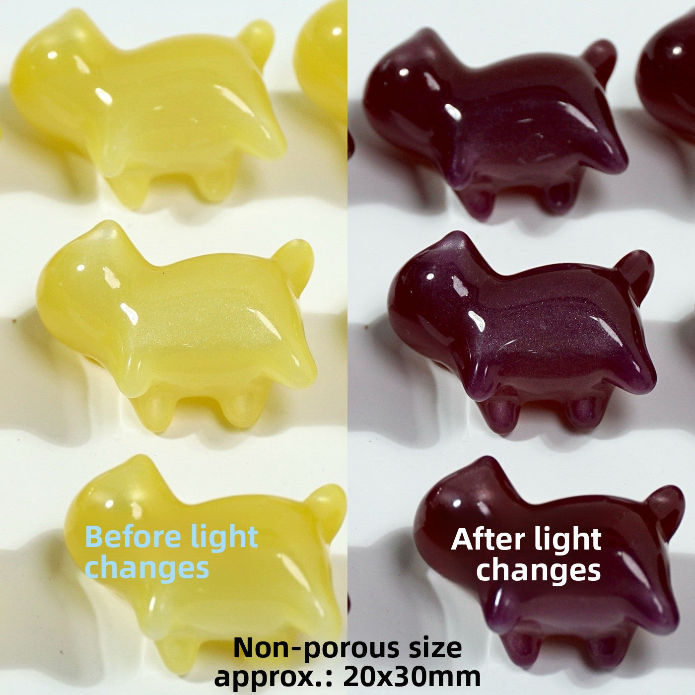 Cute Multicolor Cat Resin Beads For Jewelry Making Featuring Carving Craftsmanship