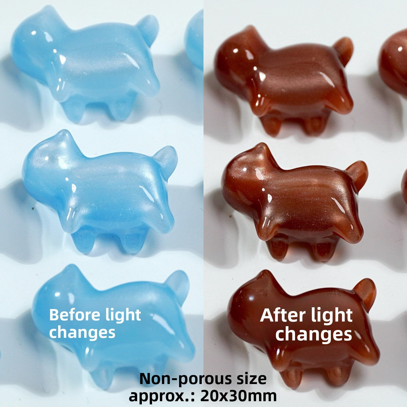 Cute Multicolor Cat Resin Beads For Jewelry Making Featuring Carving Craftsmanship