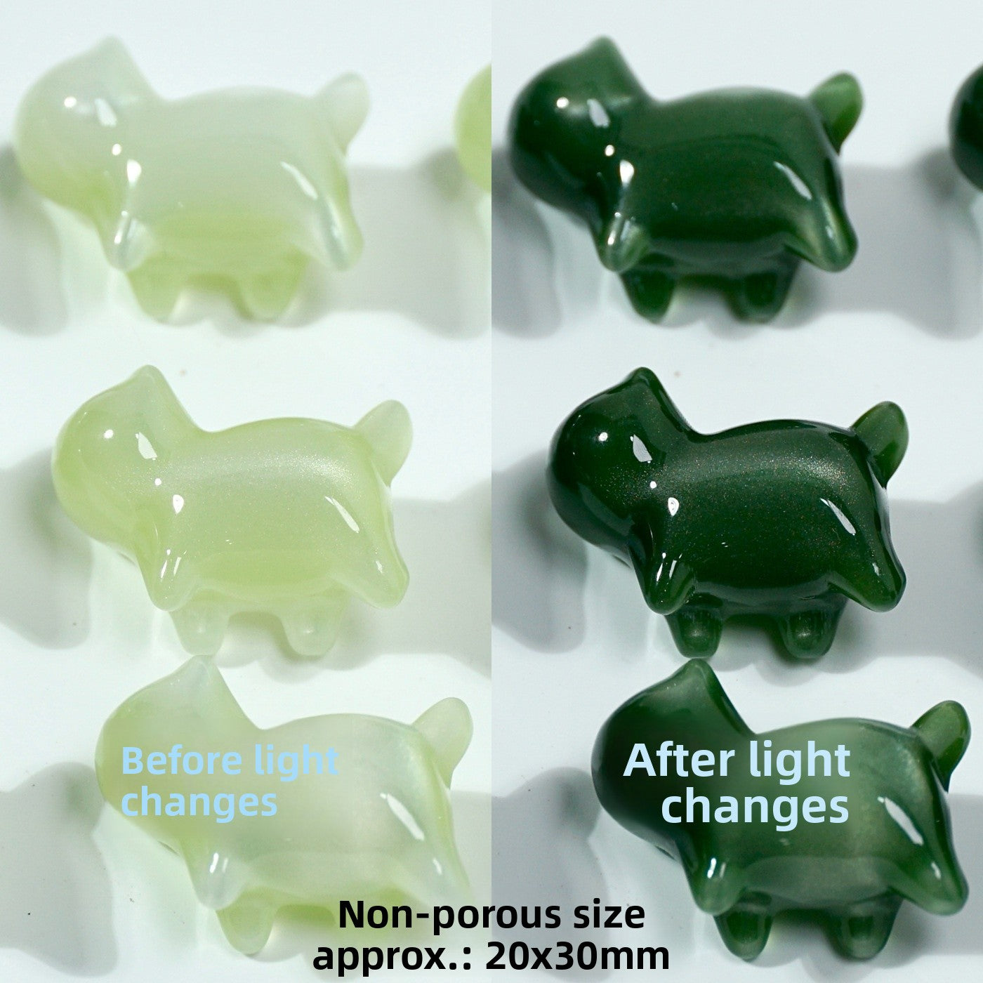 Cute Multicolor Cat Resin Beads For Jewelry Making Featuring Carving Craftsmanship