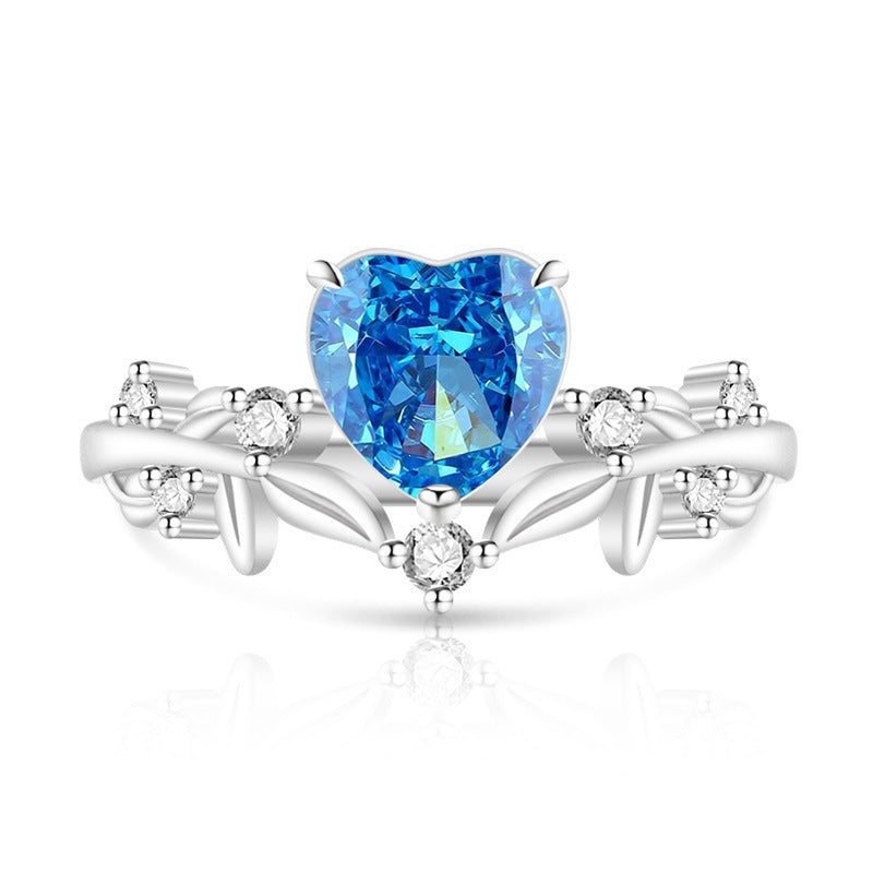 Heart Shape Faceted Open Rings For Women In Copper With Real Gold Plated Finish, Perfect For Spring
