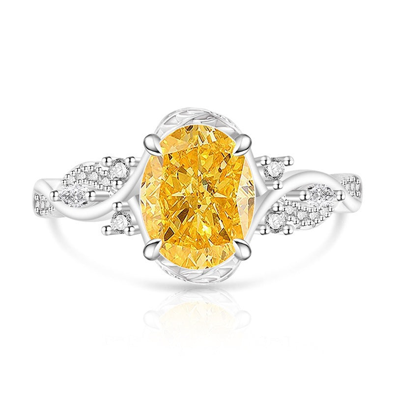 Faceted Leaf Ring For Women In Copper With Real Gold Plated Finish, Featuring A Stunning Red Color