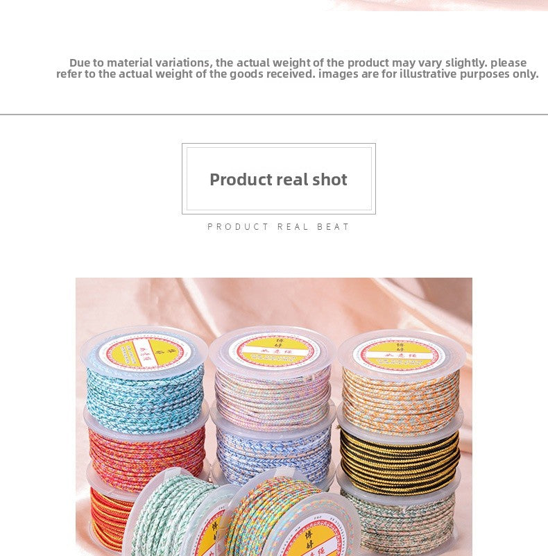Red Nylon Braid Rope Featuring Wear-Resistant Synthesis Material, Handmade Style Accessory