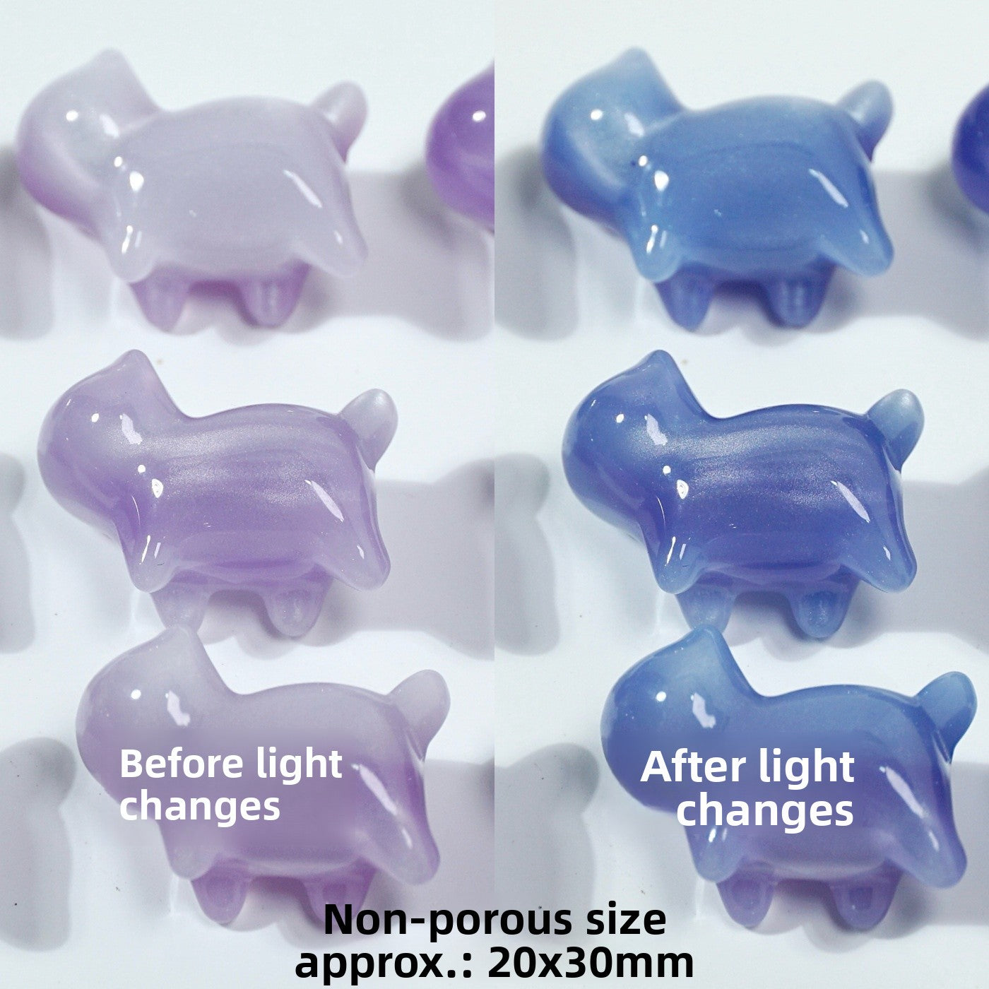 Cute Multicolor Cat Resin Beads For Jewelry Making Featuring Carving Craftsmanship