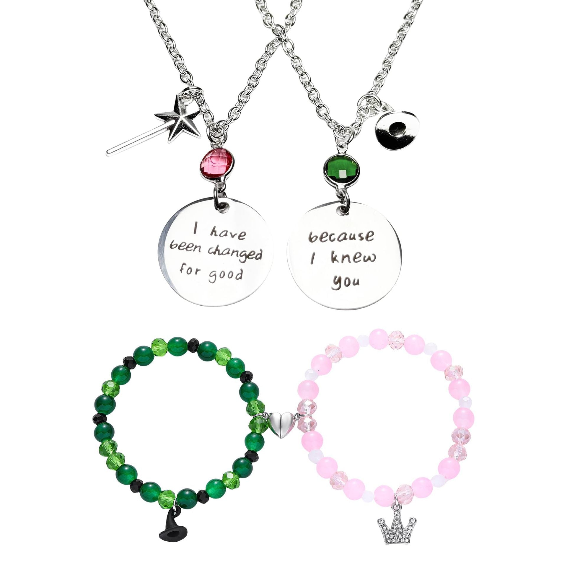 Heart Shape Crystal Bracelet For Couples Featuring Beading Craft In Simple Style With Crystal Inlay