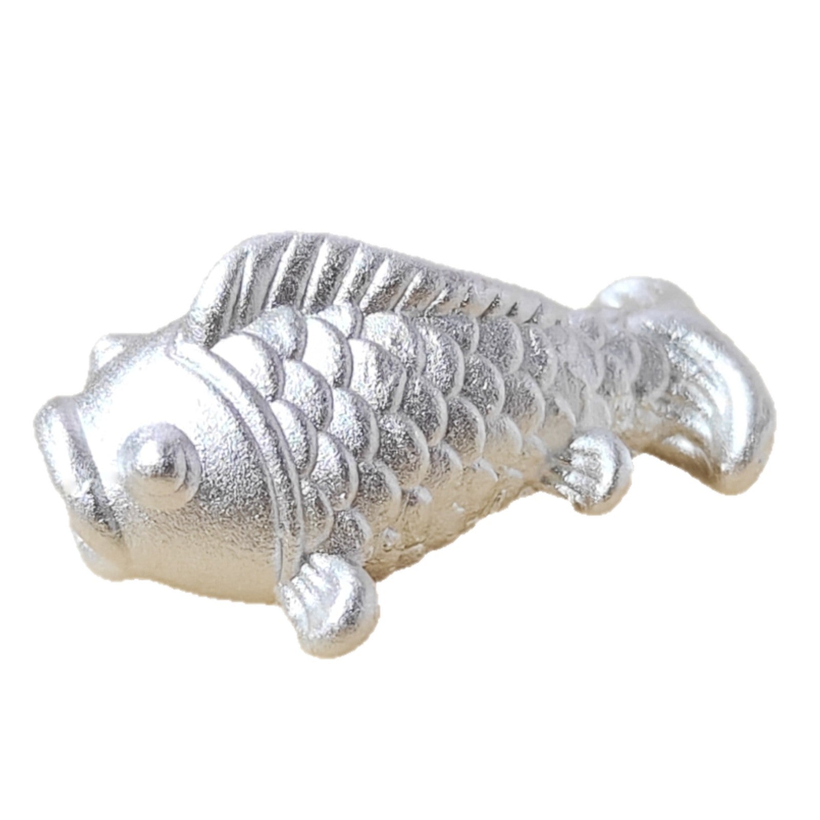 Carp Pendant In S999 Silver With Braid Craft, 1 Piece, Silver Color Featuring Chinoiserie Style Jewelry Accessory
