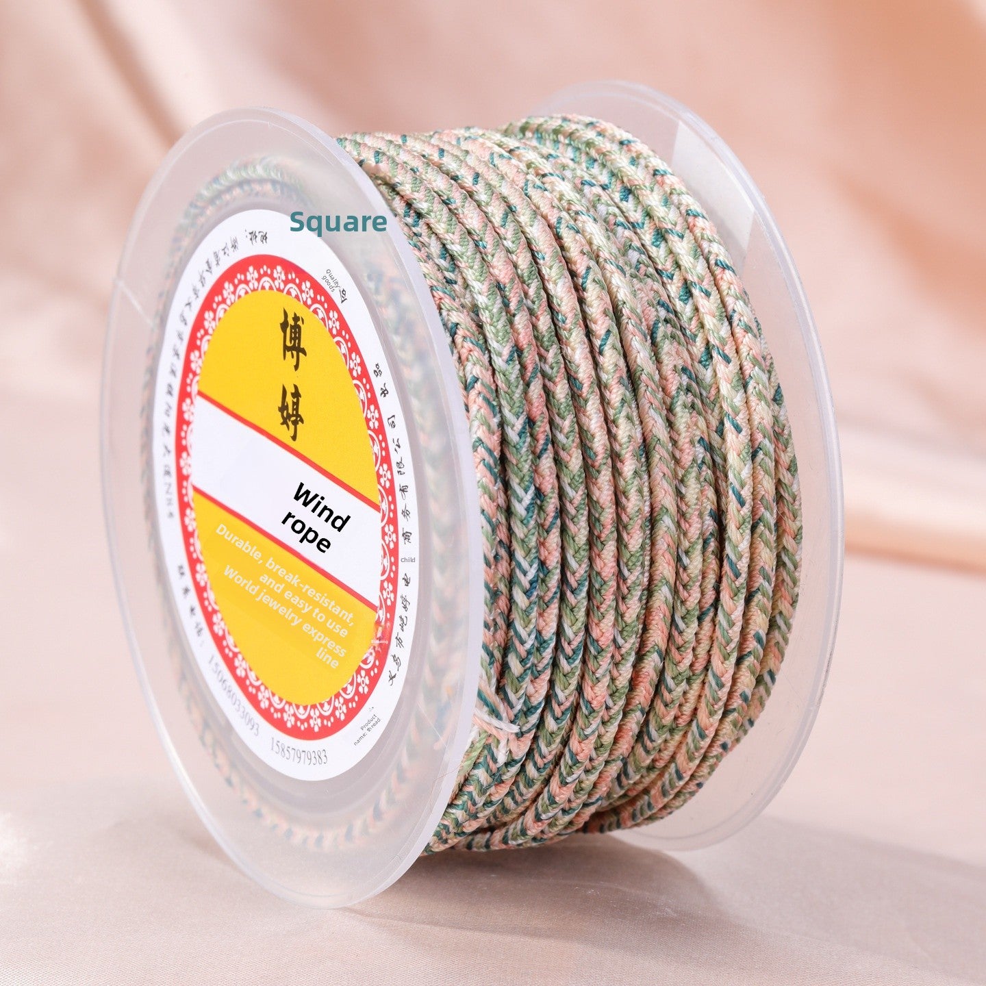 Red Nylon Braid Rope Featuring Wear-Resistant Synthesis Material, Handmade Style Accessory