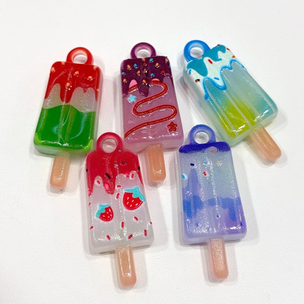 Acrylic Fruit Pendant Featuring Printing Craft, Available In Multicolor Jewelry Accessories