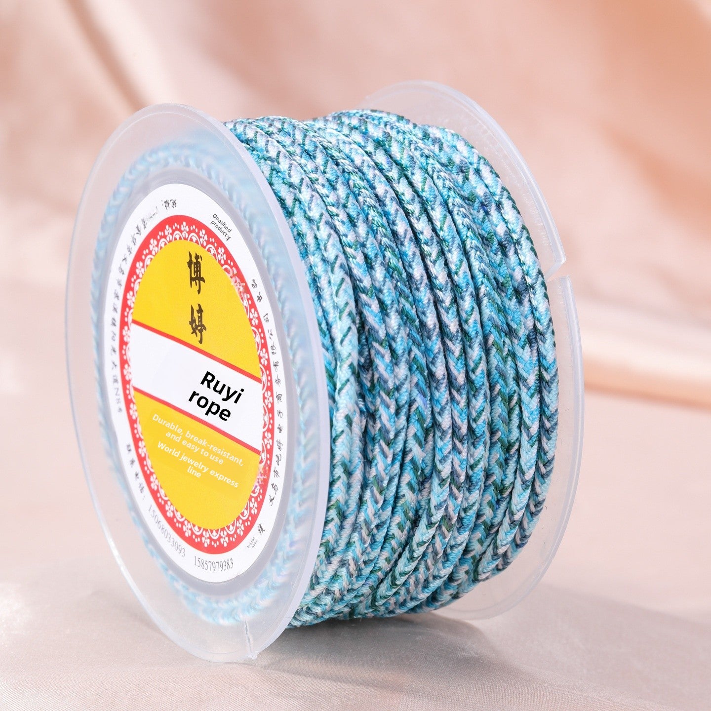 Red Nylon Braid Rope Featuring Wear-Resistant Synthesis Material, Handmade Style Accessory