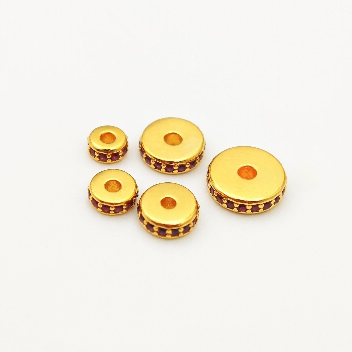 Copper Spacer Bar With 24K Real Gold Plating, Diameter 6 Mm, Inlay Craft, 1 PCS Package, Sweet Style Jewelry Accessory