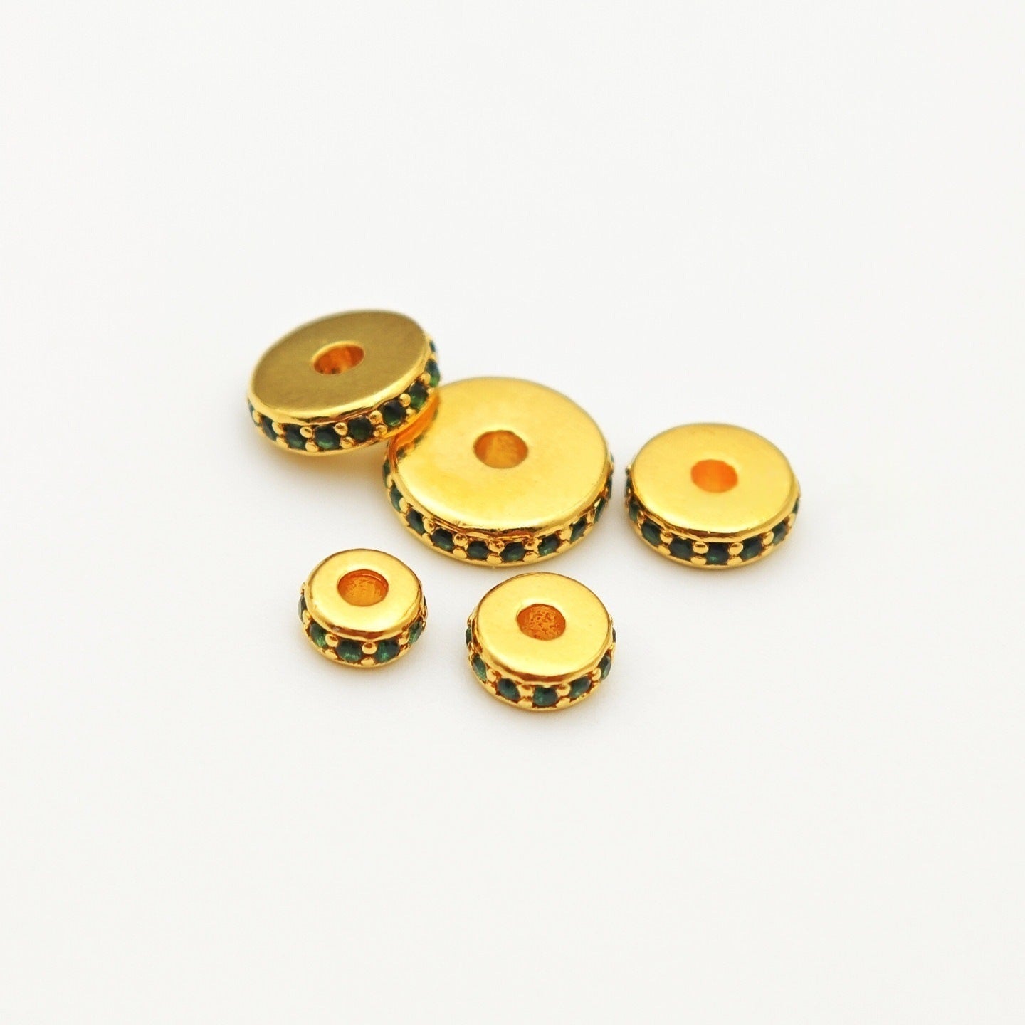 Copper Spacer Bar With 24K Real Gold Plating, Diameter 6 Mm, Inlay Craft, 1 PCS Package, Sweet Style Jewelry Accessory