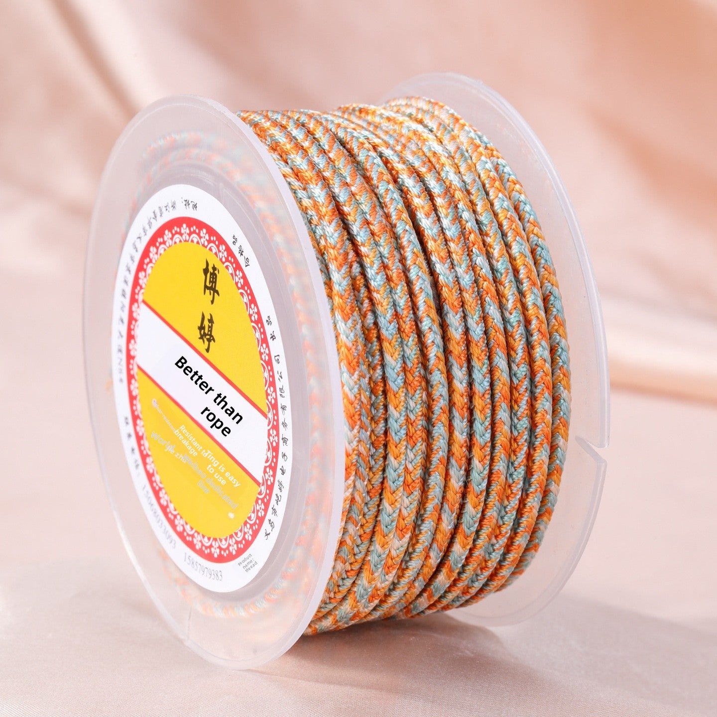 Red Nylon Braid Rope Featuring Wear-Resistant Synthesis Material, Handmade Style Accessory
