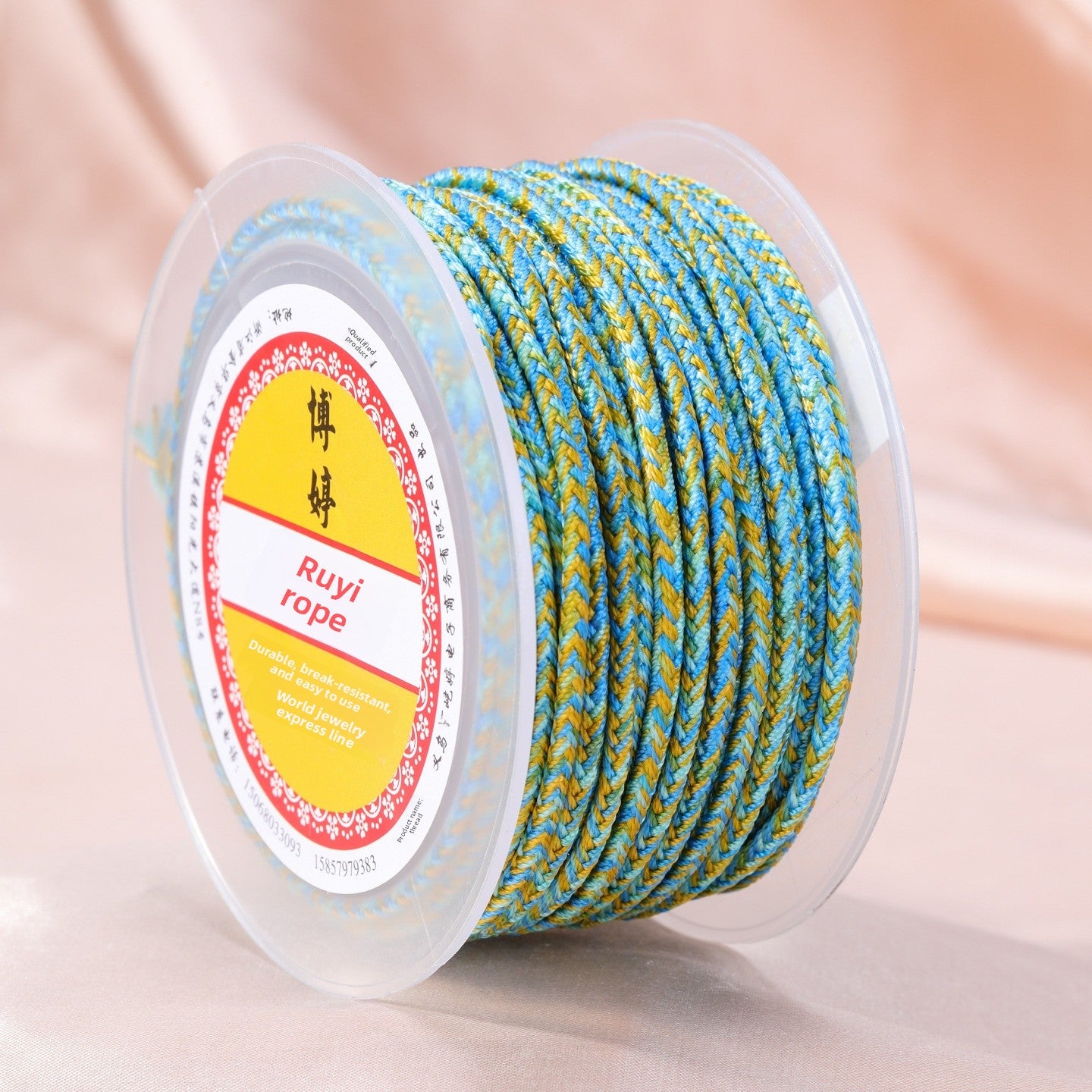Red Nylon Braid Rope Featuring Wear-Resistant Synthesis Material, Handmade Style Accessory
