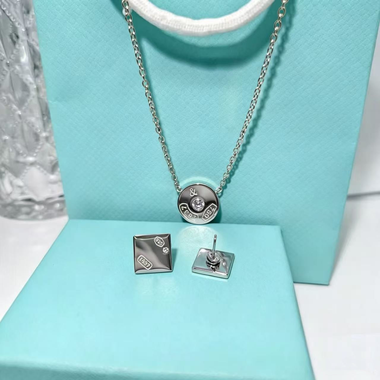 Heart Shape Braid Jewelry Set For Women With 18K Real Gold Plated 304 Stainless Steel, PVD Coated And Rhinestone Inlay, Cable Chain