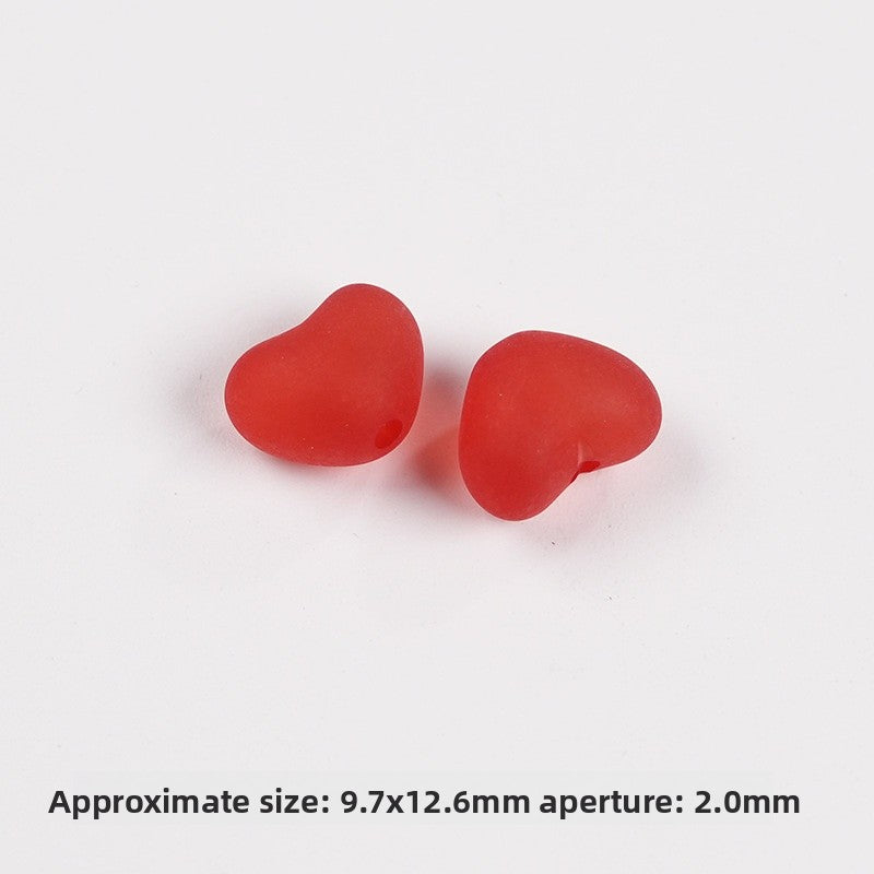 Heart Shape Acrylic Beads With 2~2.9mm Hole Size In Transparent, Sweet Style Jewelry Accessories