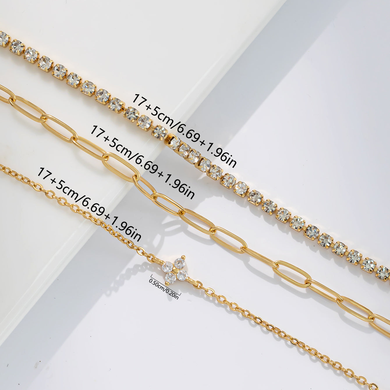Geometric Hypoallergenic Copper Bracelets For Women With KC Golden Plated Finish And Cubic Zirconia Inlay Featuring Cuban Link Chain