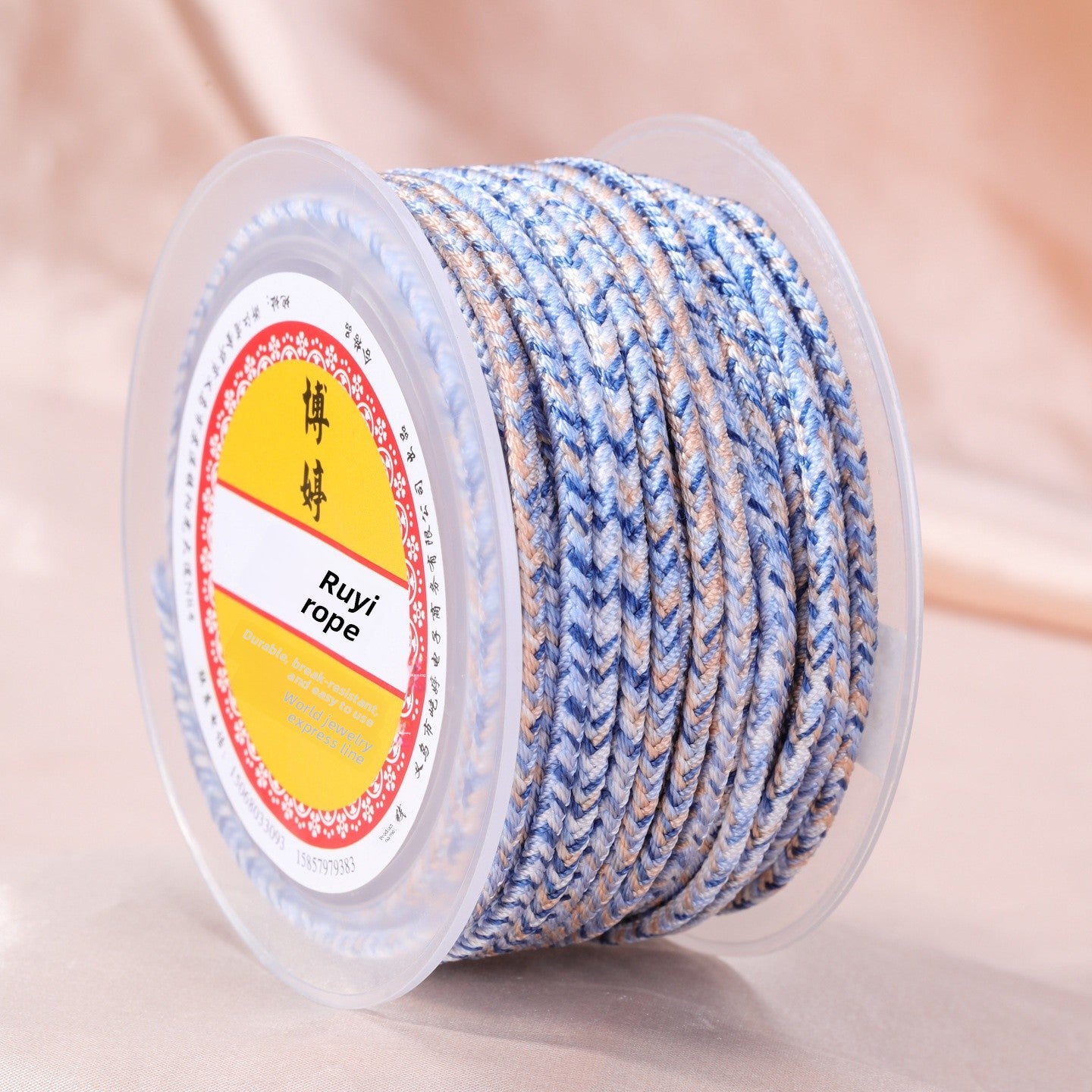 Red Nylon Braid Rope Featuring Wear-Resistant Synthesis Material, Handmade Style Accessory
