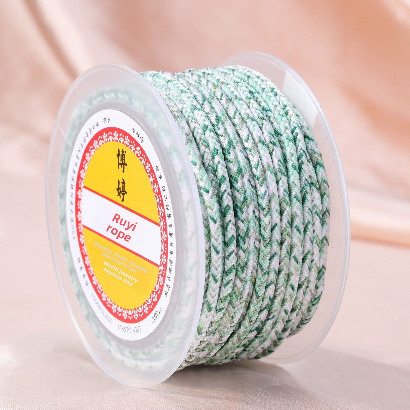 Red Nylon Braid Rope Featuring Wear-Resistant Synthesis Material, Handmade Style Accessory