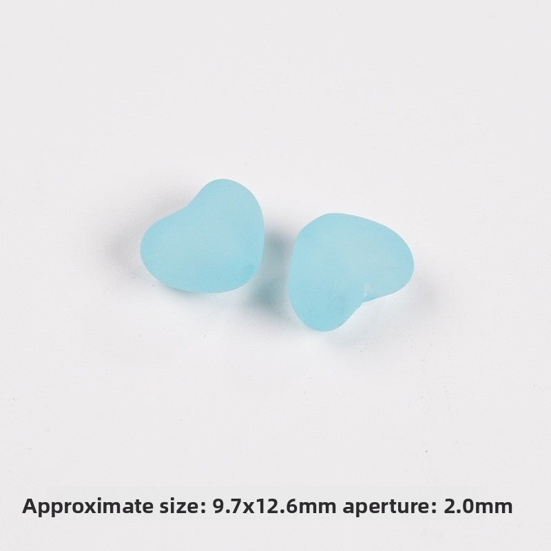 Heart Shape Acrylic Beads With 2~2.9mm Hole Size In Transparent, Sweet Style Jewelry Accessories