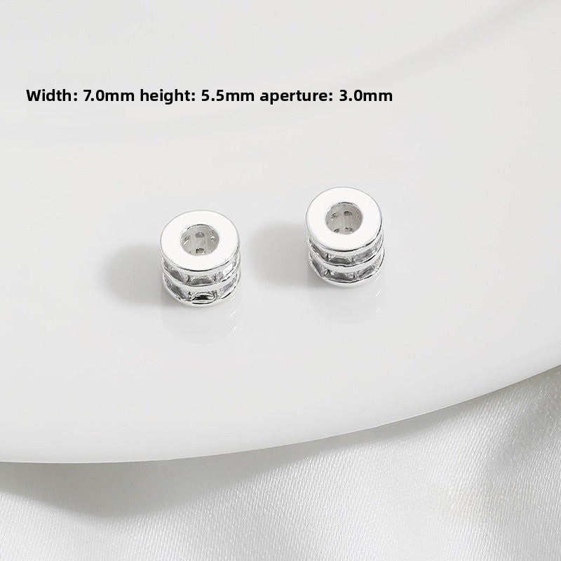 1 PCS 14k Gold Filled Gear Spacer Bar With Zircon, 14K Real Gold Plated And Electroplated Finish Jewelry Accessory