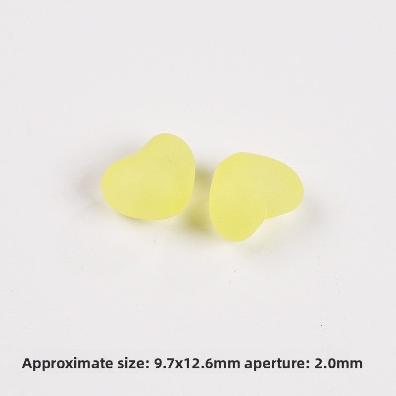 Heart Shape Acrylic Beads With 2~2.9mm Hole Size In Transparent, Sweet Style Jewelry Accessories