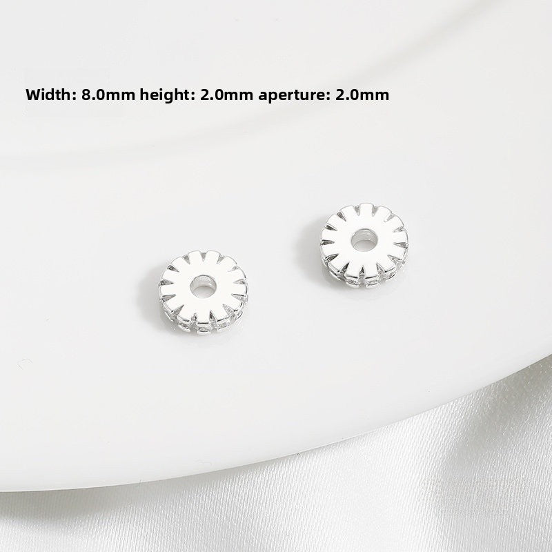 1 PCS 14k Gold Filled Gear Spacer Bar With Zircon, 14K Real Gold Plated And Electroplated Finish Jewelry Accessory