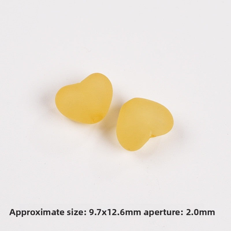 Heart Shape Acrylic Beads With 2~2.9mm Hole Size In Transparent, Sweet Style Jewelry Accessories