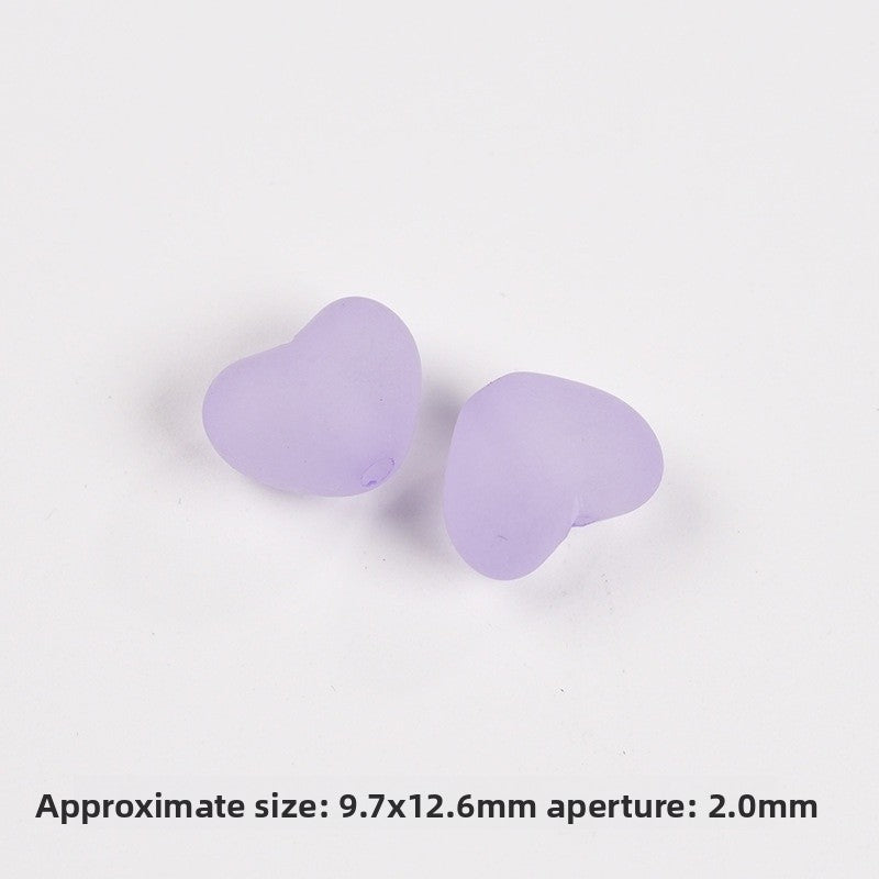 Heart Shape Acrylic Beads With 2~2.9mm Hole Size In Transparent, Sweet Style Jewelry Accessories