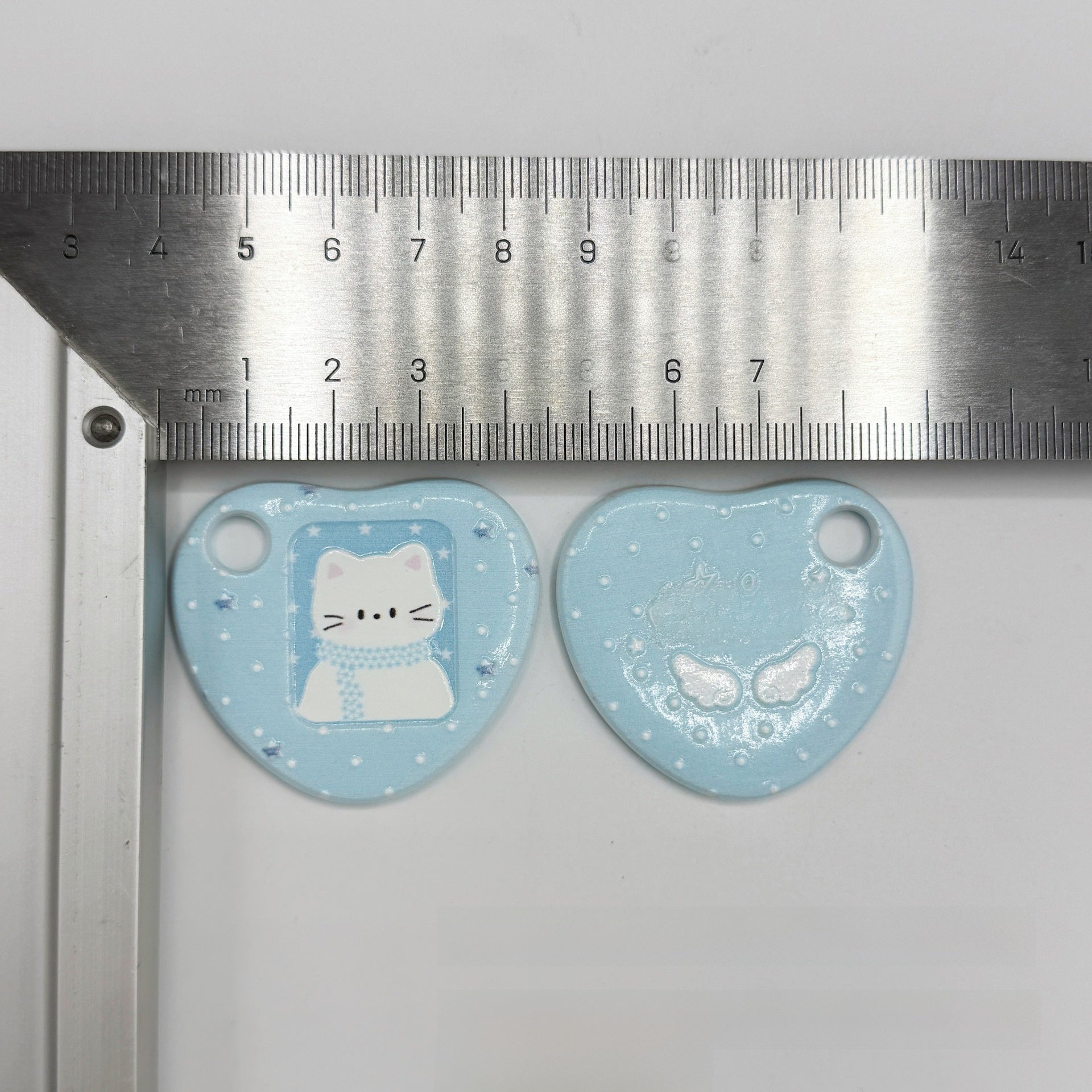 Acrylic Cat Pendant With Printing Technique In Cartoon Style Jewelry Accessories