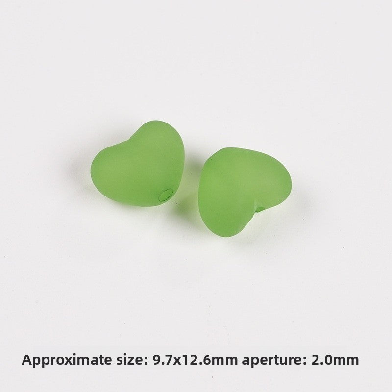 Heart Shape Acrylic Beads With 2~2.9mm Hole Size In Transparent, Sweet Style Jewelry Accessories