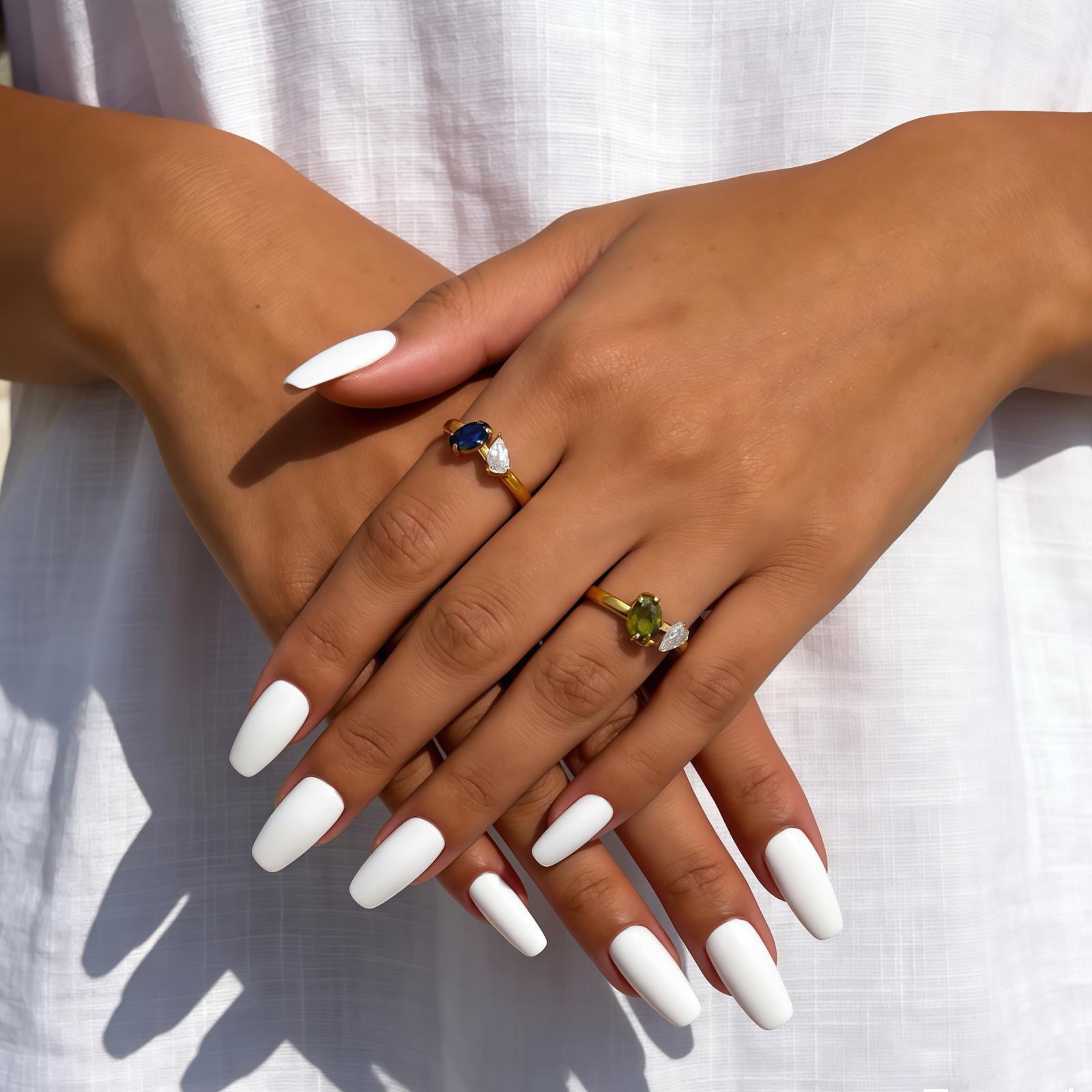 Geometric Titanium Steel Rings For Women With Zircon Inlay Featuring Electroplated Finish