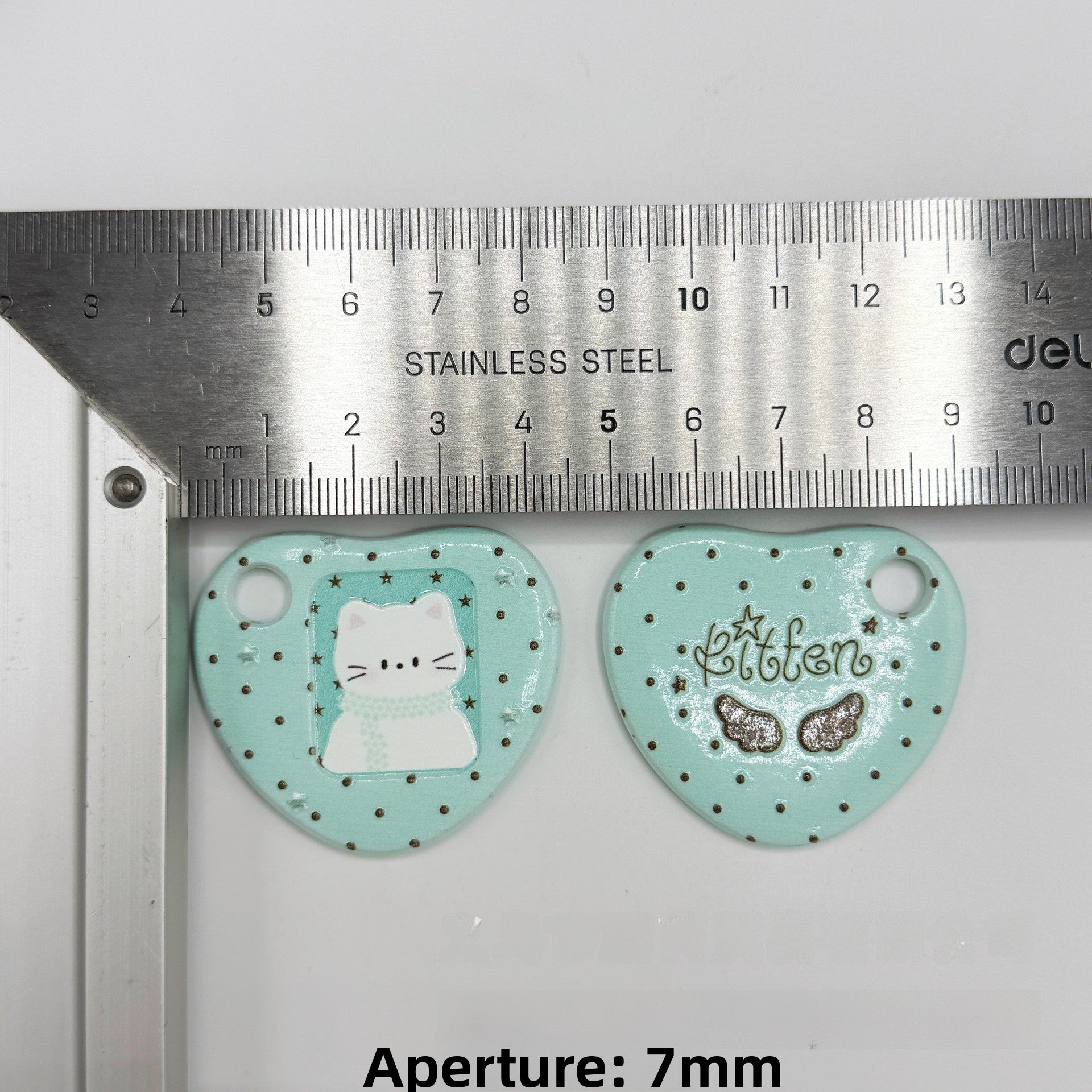 Acrylic Cat Pendant With Printing Technique In Cartoon Style Jewelry Accessories