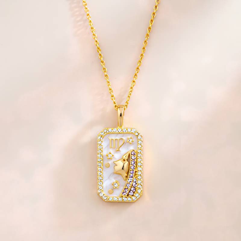 Aries Gold Necklace For Women Featuring Copper Pendant With Durable Cable Chain