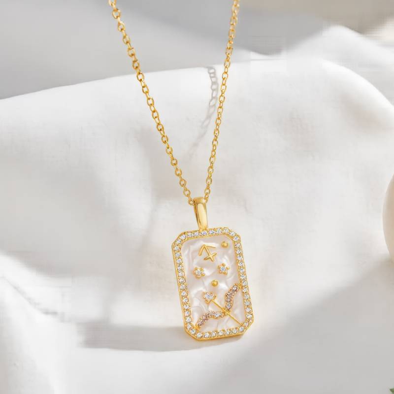 Aries Gold Necklace For Women Featuring Copper Pendant With Durable Cable Chain
