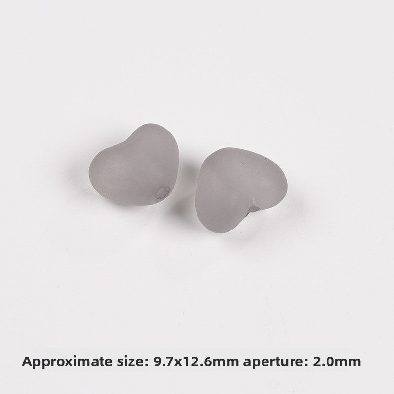 Heart Shape Acrylic Beads With 2~2.9mm Hole Size In Transparent, Sweet Style Jewelry Accessories