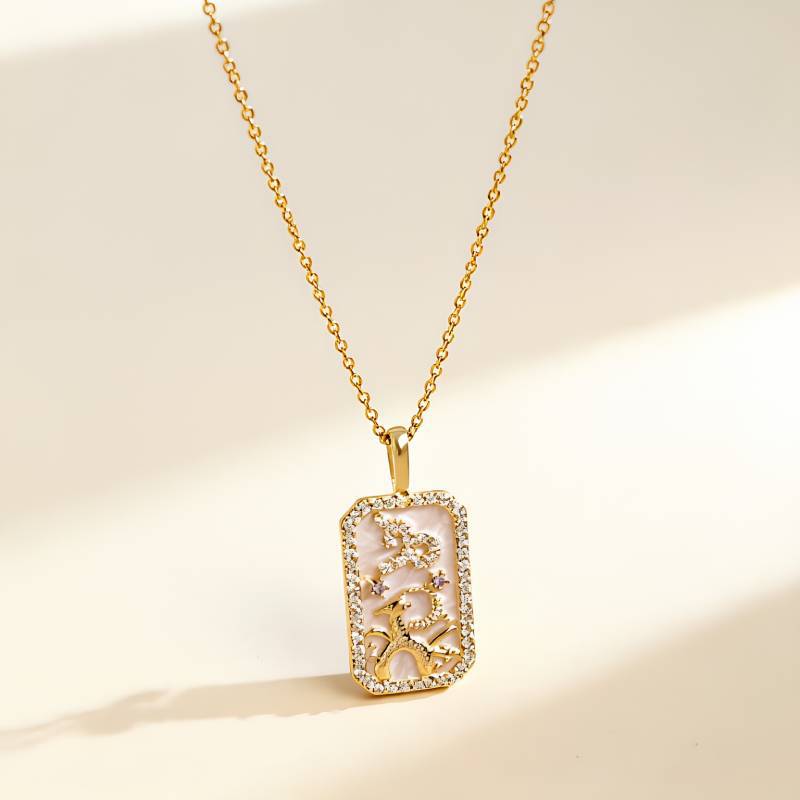 Aries Gold Necklace For Women Featuring Copper Pendant With Durable Cable Chain