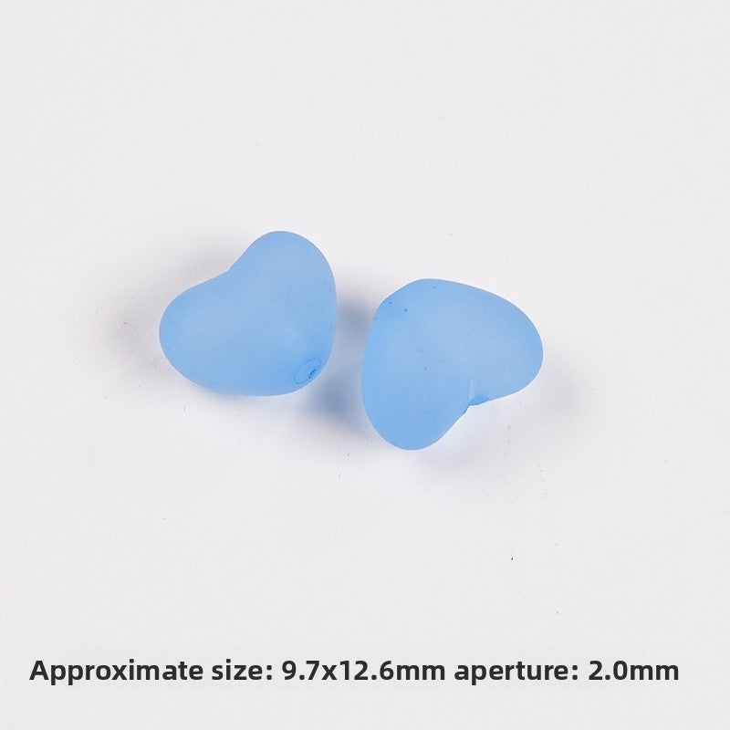 Heart Shape Acrylic Beads With 2~2.9mm Hole Size In Transparent, Sweet Style Jewelry Accessories