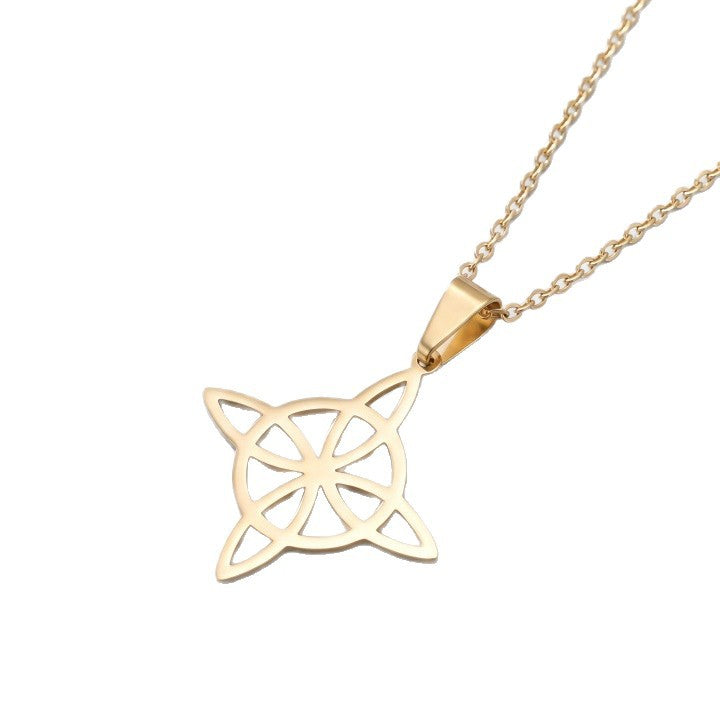 Infinity Pendant Necklace For Women In Maillard Style, Made Of Durable 304 Stainless Steel