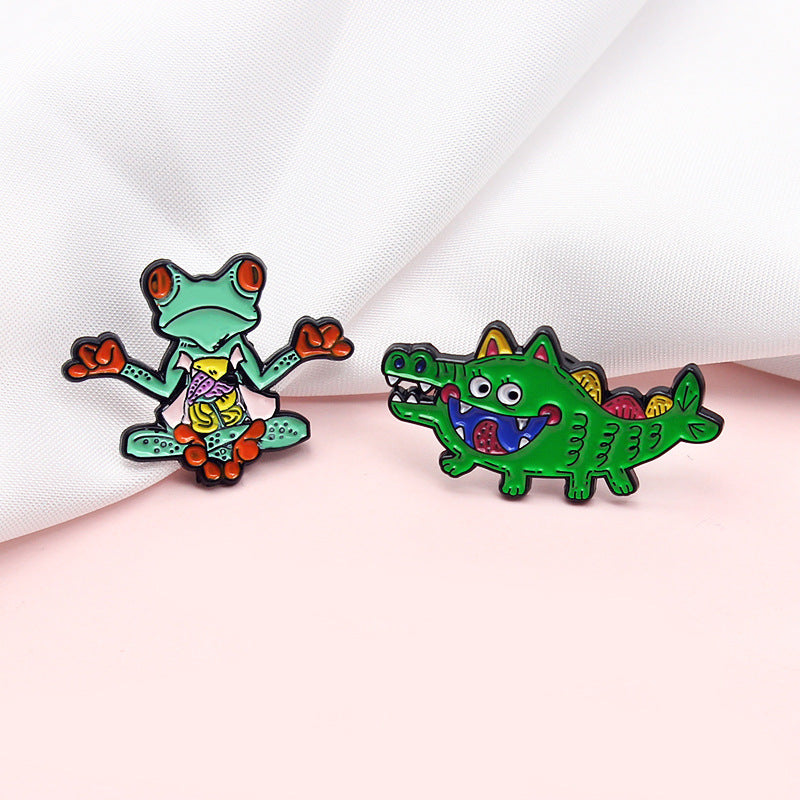 Animal Pin Made Of Alloy Featuring Stoving Varnish Craftsmanship In Multicolor
