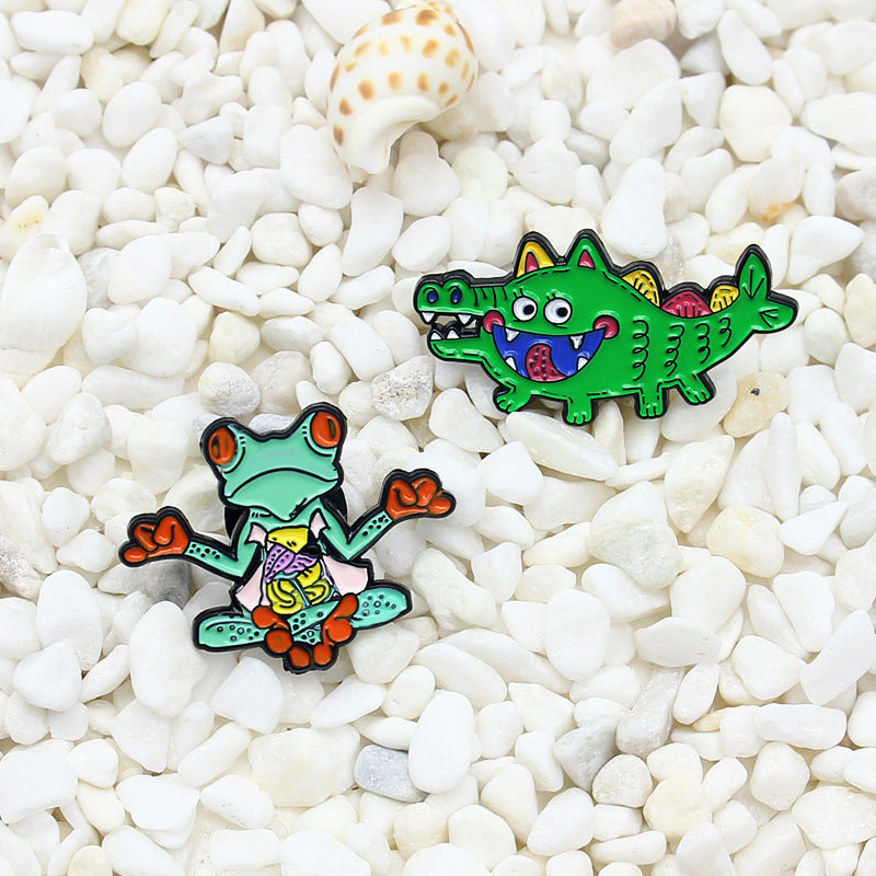 Animal Pin Made Of Alloy Featuring Stoving Varnish Craftsmanship In Multicolor