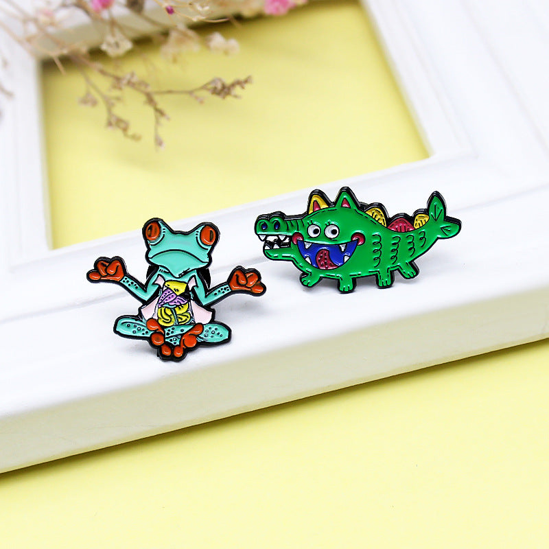 Animal Pin Made Of Alloy Featuring Stoving Varnish Craftsmanship In Multicolor